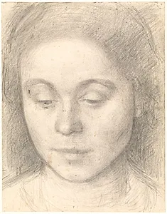Portræt af Ida, kunstnerens hustru by Vilhelm Hammershøi