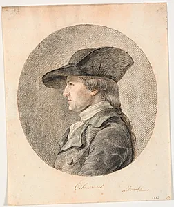 Portræt af J.F. Clemens. Profil til venstre by Marie Jeanne Clemens