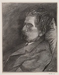 Portræt af J.P. Jacobsen