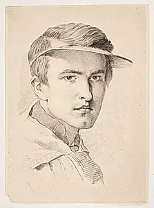 Portræt af J. Th. Lundbye by Frans Schwartz