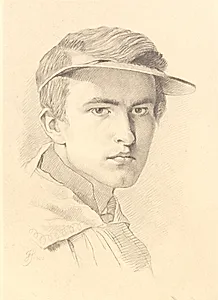 Portræt af J. Th. Lundbye by Frans Schwartz