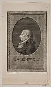 Portræt af J. Wiedewelt by Gerhard Ludvig Lahde