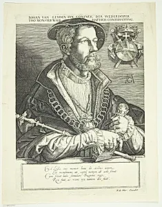 Portræt af Jan Bockelson van Leiden by Jan Harmensz. Muller