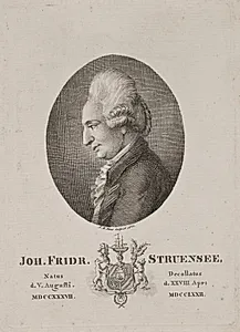 Portræt af Joh. Fridr. Struensee