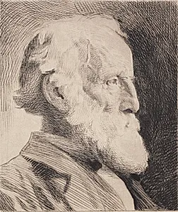 Portræt af Johan Daniel Herholdt by Frans Schwartz