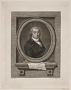 Portræt af Johann Gottlob Marezoll by Gerhard Ludvig Lahde