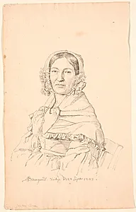 Portræt af jomfrue Broe. by P.C. Skovgaard