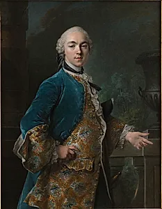 Portræt af kammerjunker Frederik Christian Krag (1726-1763) by Louis Tocqué