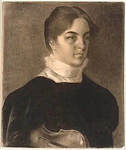Portræt af Karen Bramsen by Vilhelm Hammershøi