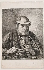 Portræt af kunstnerens far, medaillør F.C. Krohn