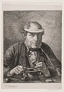 Portræt af kunstnerens far, medaillør F.C. Krohn