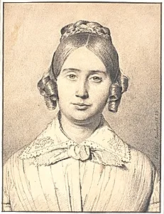 Portræt af kunstnerens hustru, Susanne Cecilie født Købke by Christen Købke
