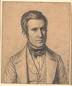 Portræt af kunstnerens kones broder Christen Christensen Købke (1817-1846) by Christen Købke