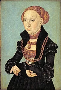 Portræt af kurfyrstinde Sibylla af Sachsen (1510-1569) by Lucas Cranach (I)