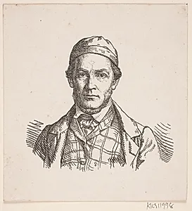 Portræt af M. G. Bindesbøll by Johan Frederik Rosenstand