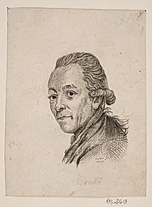 Portræt af maleren A. Graff by Gerhard Ludvig Lahde