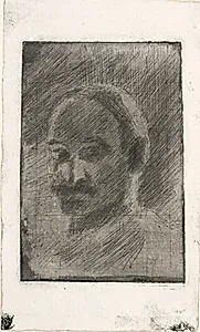 Portræt af maleren Henrik Schouboe by Oluf Hartmann