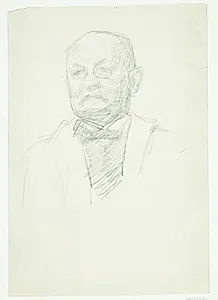 Portræt af maleren Kristian Zahrtman. Brystbillede by Peter Hansen