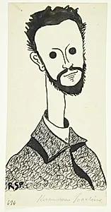 Portræt af maleren og keramikeren Chr. Joachim (1870-1943)