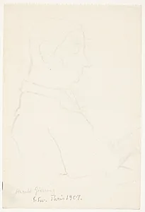Portræt af maleren Sigurd Swane, siddende by Harald Giersing
