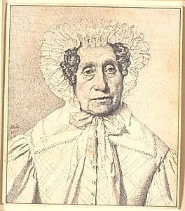Portræt af Maren Krohn, f. Rasmussen by Christen Købke