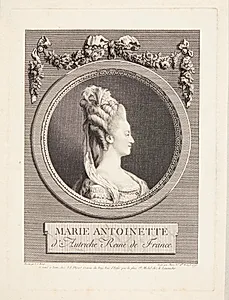 Portræt af Marie-Antoinette by Marie Louise Adélaïde Boizot