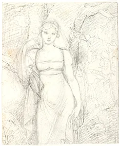 Portræt af Martha Sabine Adolphine Marie de la Calmette, født Mackeprang