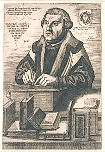 Portræt af Martin Luther by Melchior Lorck
