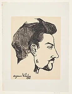 Portræt af Maurice Utrillo. Illustration til Francis Carco, "La légende et la vie d'Utrillo", Paris 1928 by Suzanne Valadon