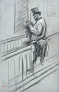 Portræt af Monsieur Hermann de Clermont by Edgar Degas