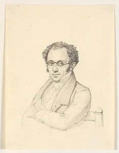 Portræt af notarius publicus, professor, etatsråd Nicolai Christian Levin Abrahams by H.W. Bissen