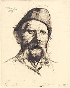 Portræt af overkontrollør ved Frederiksberg hospital Frantz Peter Neidthardt by Frans Schwartz