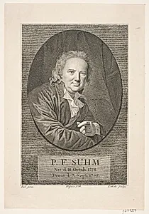Portræt af P. F. Suhm by Gerhard Ludvig Lahde