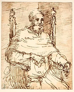 Portræt af pave Julius II. Efter Raphael