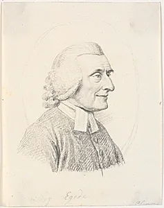 Portræt af præsten Paul Egede (1709-89) by J.F. Clemens