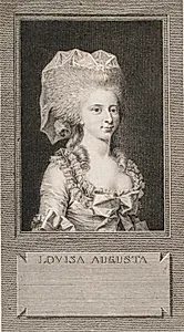 Portræt af prinsesse Louisa Agusta by J.F. Clemens