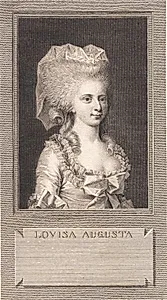 Portræt af prinsesse Louise Augusta by J.F. Clemens