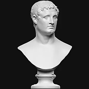 Portræt af Ptolemaios II Philadelphos (285-246 f.Kr.) by Ubekendt