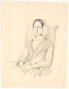 Portræt af Sophie Frederikke Raffenberg, siddende i en lænestol by Wilhelm Marstrand