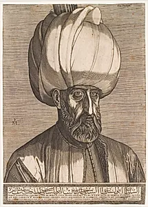 Portræt af Sultan Suleiman den Store by Melchior Lorck
