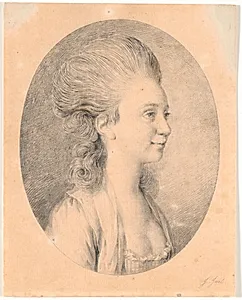Portræt af Susanne Elisabeth Holm, kaldet Julie, Juels første forlovede by Jens Juel