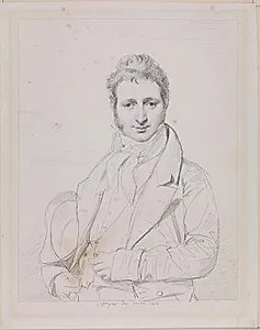 Portræt af vedutemaleren og grafikeren Jean-Charles-Chrysostome Pecharman, Baron de Vèze (1788-1854) by Jean-Auguste-Dominique Ingres