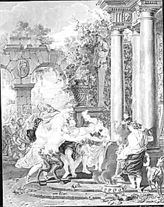 Portræt af Willem Jacob 's Gravesande by Jacobus Houbraken