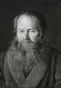 Portræt af zoologen, professor H.N. Krøyer, kunstnerens plejefader by P.S. Krøyer