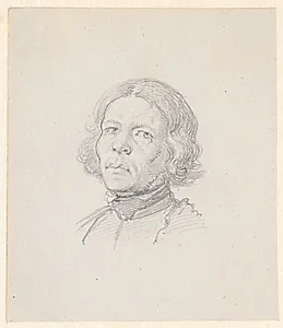 Portræthoved, svensk bonde by Wilhelm Marstrand