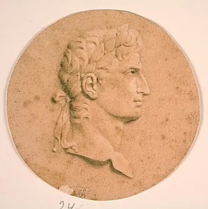 Portrætmedaillon af Augustus. Romersk kejser by Didrich Gercken