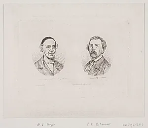Portrætter af Niels Lauritz Høyen og Fritz Ferdinand Petersen