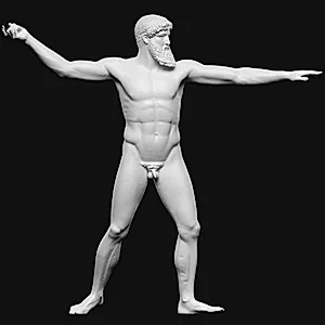 Poseidon eller Zeus fra Artemision by Ubekendt