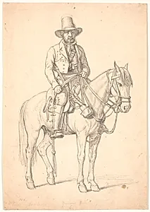 "Prins Rospiliosi" til hest, "Guardian i Nemi" by Wilhelm Marstrand