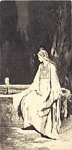 Prinsessen ved springvandet by Frans Schwartz